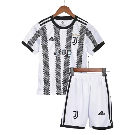 Kids Juventus Home Soccer Jersey Kit (Jersey+Shorts) 2022/23 - Pro Jersey Shop