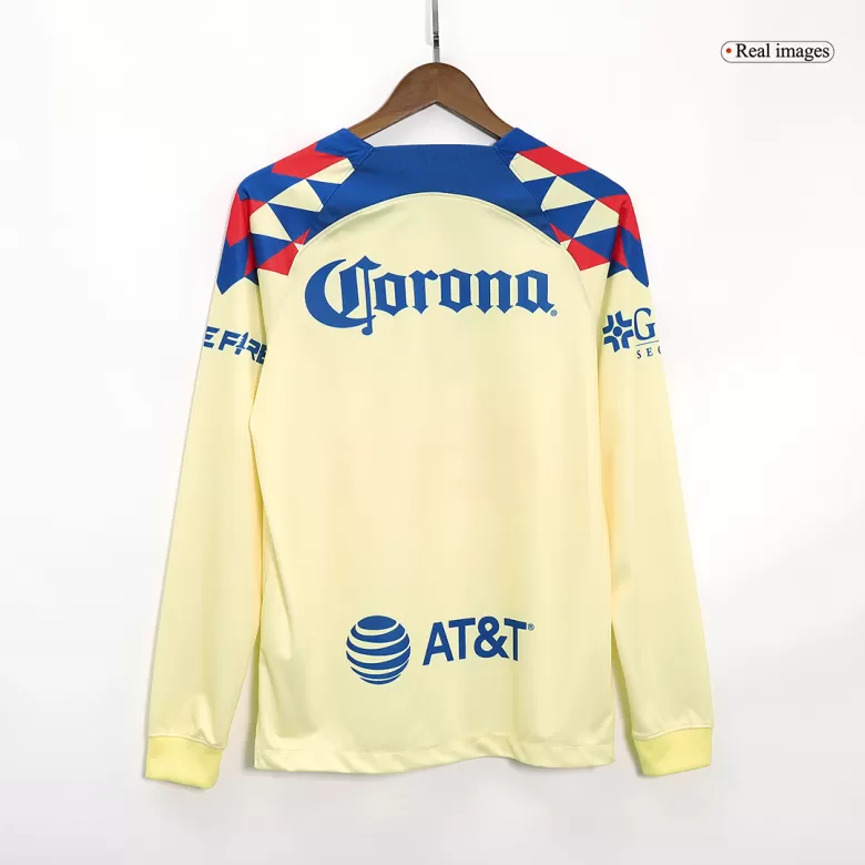 Men's Club America Aguilas Home Long Sleeves Soccer Jersey Shirt 2023/24 - Fan Version - Pro Jersey Shop