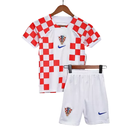 Kids Croatia Home Soccer Jersey Kit (Jersey+Shorts) 2022 - World Cup 2022 - Pro Jersey Shop