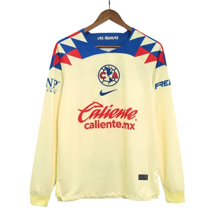 Men's Club America Aguilas Home Long Sleeves Soccer Jersey Shirt 2023/24 - Fan Version - Pro Jersey Shop