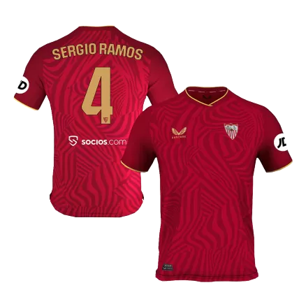 Men's SERGIO RAMOS #4 Sevilla Away Soccer Jersey Shirt 2023/24 - Fan Version - Pro Jersey Shop