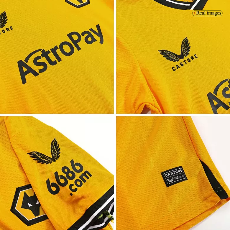 Kids Wolverhampton Wanderers Home Soccer Jersey Kit (Jersey+Shorts) 2023/24 - Pro Jersey Shop