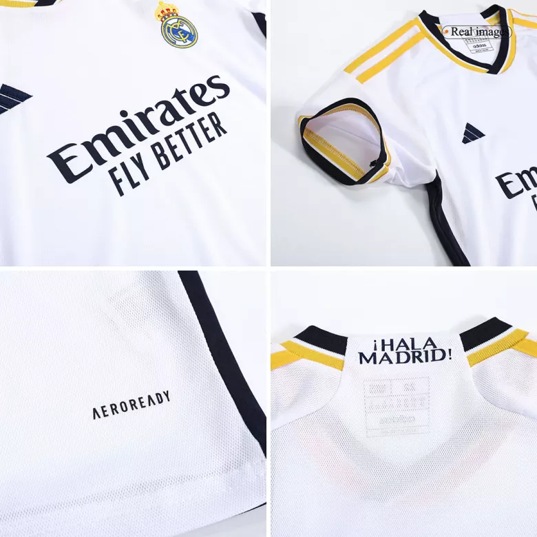 Kids BELLINGHAM #5 Real Madrid Home Soccer Jersey Kit (Jersey+Shorts) 2023/24 - Pro Jersey Shop