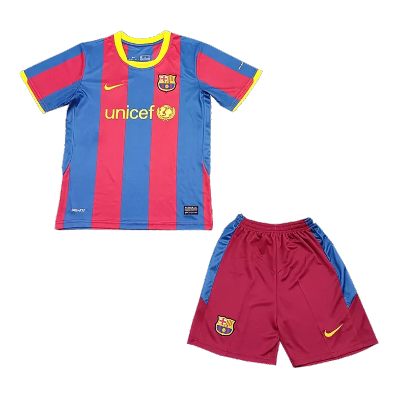 Kids Retro Barcelona Home Soccer Jersey Kit (Jersey+Shorts) 2010/11 - Pro Jersey Shop