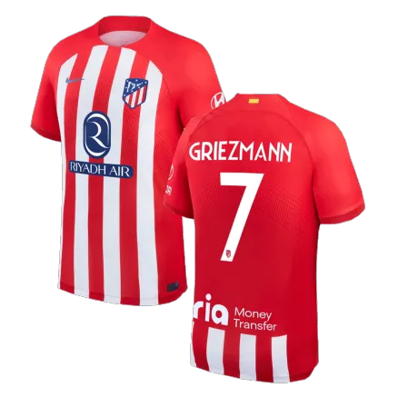 UCL Men's GRIEZMANN #7 Atletico Madrid Home Soccer Jersey Shirt 2023/24 - Fan Version - Pro Jersey Shop