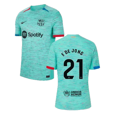 Men's Authentic F. DE JONG #21 Barcelona Third Away Soccer Jersey Shirt 2023/24 - Pro Jersey Shop