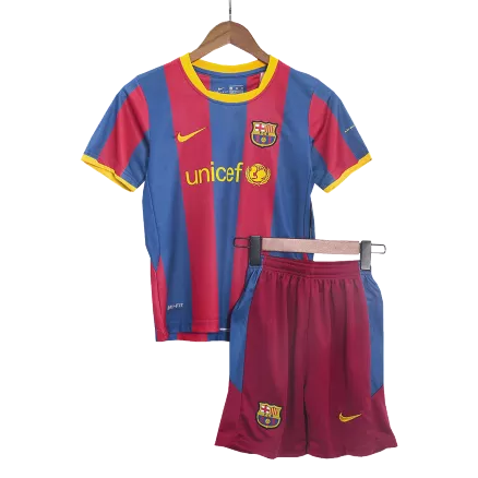 Kids Barcelona Home Soccer Jersey Kit (Jersey+Shorts) 2010/11 - Pro Jersey Shop