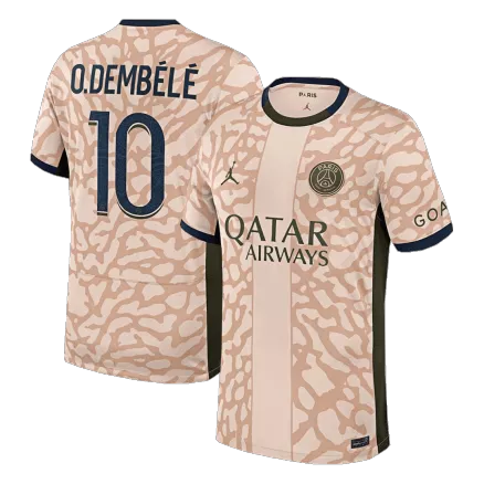 Men's O.DEMBÉLÉ #10 PSG Fourth Away Soccer Jersey Shirt 2023/24 - Fan Version - Pro Jersey Shop
