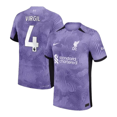 Men's Authentic VIRGIL #4 Liverpool Third Away Soccer Jersey Shirt 2023/24 - Pro Jersey Shop