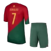 Kids RONALDO #7 Portugal Home Soccer Jersey Kit (Jersey+Shorts) 2022/23 - Pro Jersey Shop