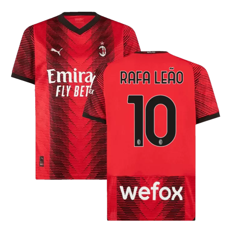 Men's RAFA LEÃO #10 AC Milan Home Soccer Jersey Shirt 2023/24 - Fan Version - Pro Jersey Shop