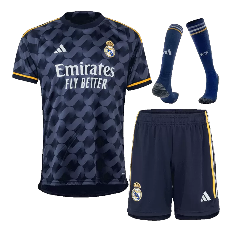 Men's Real Madrid Away Soccer Jersey Whole Kit (Jersey+Shorts+Socks) 2023/24 - Fan Version - Pro Jersey Shop