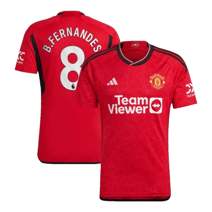 Men's B.FERNANDES #8 Manchester United Home Soccer Jersey Shirt 2023/24 - Fan Version - Pro Jersey Shop