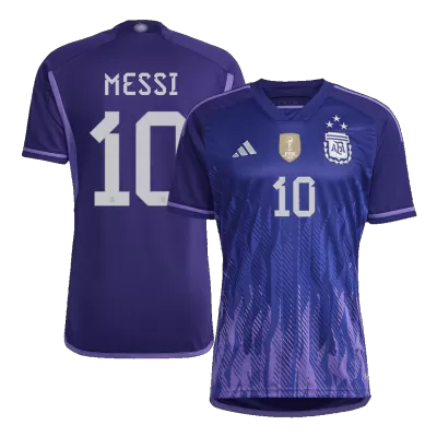 Women's MESSI #10 Argentina World Cup 3 Stars Away Soccer Jersey Shirt 2022 - Pro Jersey Shop