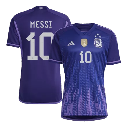 Women's MESSI #10 Argentina World Cup 3 Stars Away Soccer Jersey Shirt 2022 - Fan Version - Pro Jersey Shop