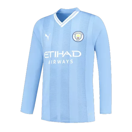 Men's Manchester City Home Long Sleeves Soccer Jersey Shirt 2023/24 - Fan Version - Pro Jersey Shop