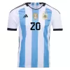 Men's MAC ALLISTER #20 Argentina 3 Stars Home Soccer Jersey Shirt 2022 - Fan Version - Pro Jersey Shop