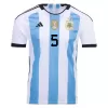 Men's PAREDES #5 Argentina 3 Stars Home Soccer Jersey Shirt 2022 - Fan Version - Pro Jersey Shop