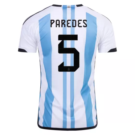 Men's PAREDES #5 Argentina 3 Stars Home Soccer Jersey Shirt 2022 - Fan Version - Pro Jersey Shop