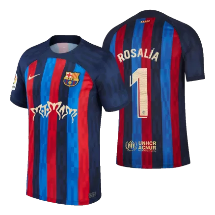 Men's ROSALÍA #1 Motomami Limited Edition Barcelona Soccer Jersey Shirt 2022/23 - Fan Version - Pro Jersey Shop