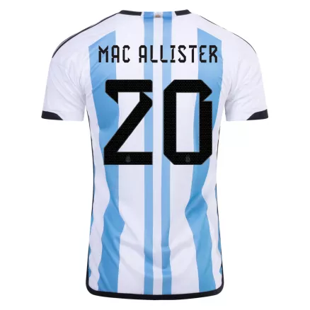 Men's MAC ALLISTER #20 Argentina 3 Stars Home Soccer Jersey Shirt 2022 - Fan Version - Pro Jersey Shop