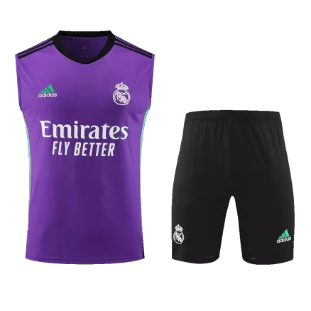 Men's Real Madrid Soccer Sleeveless Training Kit (Top+Shorts) 2022/23 - Pro Jersey Shop