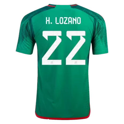 Men's Authentic H.LOZANO #22 Mexico Home Soccer Jersey Shirt 2022 - Pro Jersey Shop