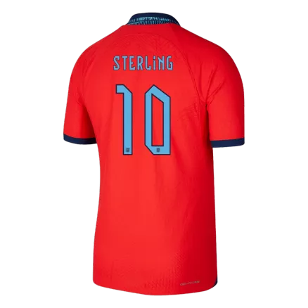 Men's Authentic STERLING #10 England Away Soccer Jersey Shirt 2022 World Cup 2022 - Pro Jersey Shop