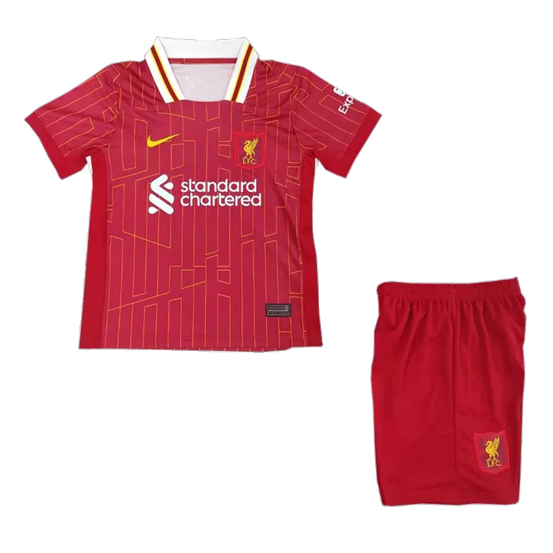 Kids Liverpool Home Soccer Jersey Kit (Jersey+Shorts) 2024/25 - Pro Jersey Shop