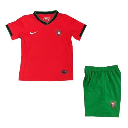 Kids Portugal Home Soccer Jersey Kit (Jersey+Shorts) EURO 2024 - Pro Jersey Shop
