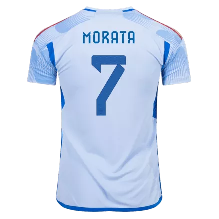 Men's MORATA #7 Spain Away Soccer Jersey Shirt 2022 - World Cup 2022 - Fan Version - Pro Jersey Shop