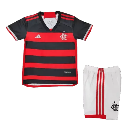 Kids CR Flamengo Home Soccer Jersey Kit (Jersey+Shorts) 2024/25 - Pro Jersey Shop