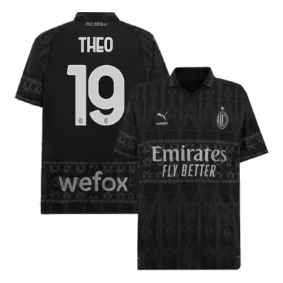 Men's THEO #19 AC Milan X Pleasures Fourth Away Soccer Jersey Shirt 2023/24 - Fan Version - Pro Jersey Shop