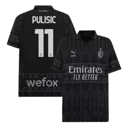 Men's PULISIC #11 AC Milan X Pleasures Fourth Away Soccer Jersey Shirt 2023/24 - Fan Version - Pro Jersey Shop