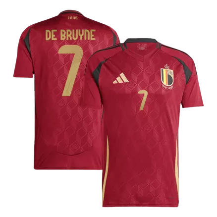 Men's DE BRUYNE #7 Belgium Home Soccer Jersey Shirt EURO 2024 - Fan Version - Pro Jersey Shop