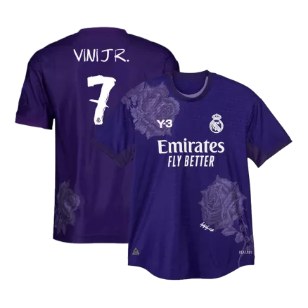 Men's Authentic VINI JR. #7 Real Madrid Fourth Away Soccer Jersey Shirt 2023/24 - Player Version - Pro Jersey Shop