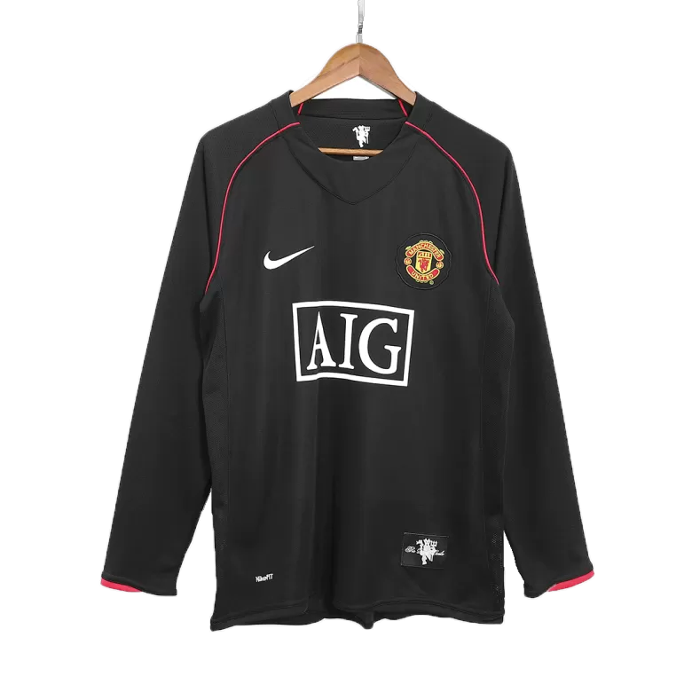 Men's Retro 2007/08 Manchester United Away Long Sleeves Soccer Jersey Shirt - Fan Version - Pro Jersey Shop