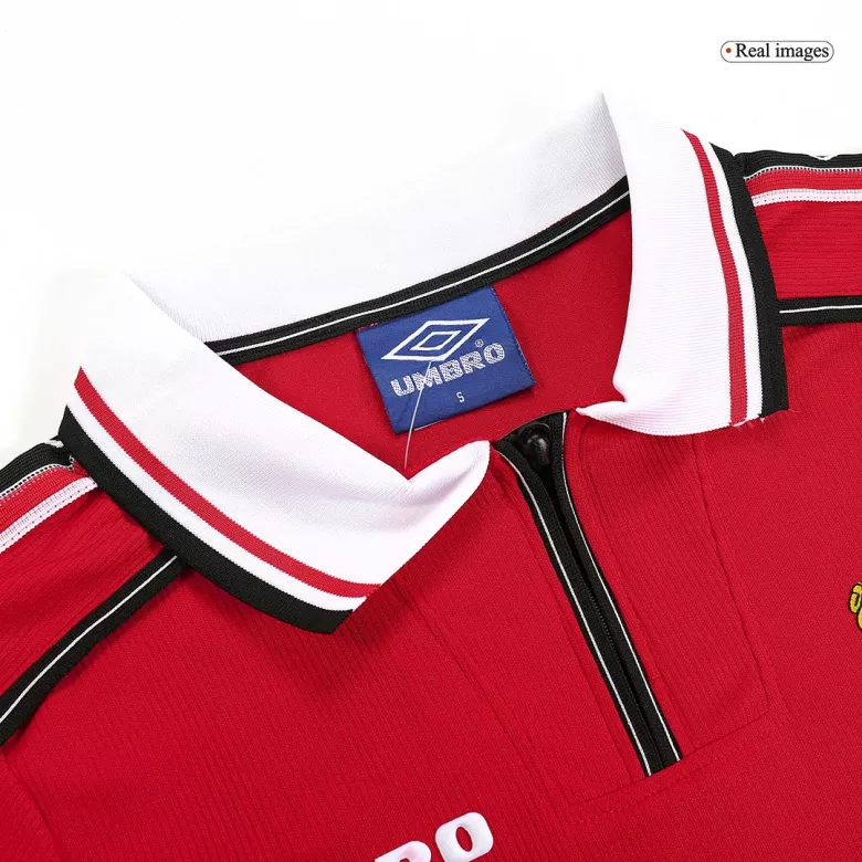 Men's Retro 1998/99 Manchester United Home Long Sleeves Soccer Jersey Shirt - Fan Version - Pro Jersey Shop