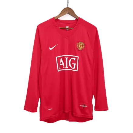 Men's Retro 2007/08 RONALDO #7 Manchester United Home Long Sleeves Soccer Jersey Shirt - Fan Version - Pro Jersey Shop