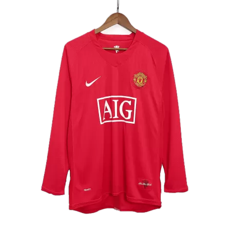 Men's Retro 2007/08 RONALDO #7 Manchester United Home Long Sleeves Soccer Jersey Shirt - Fan Version - Pro Jersey Shop