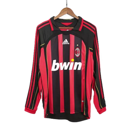 Men's Retro 2006/07 AC Milan Home Long Sleeves Soccer Jersey Shirt - Fan Version - Pro Jersey Shop