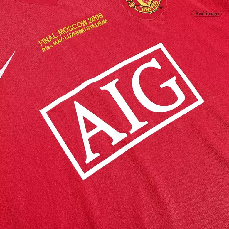 Men's Retro 2007/08 Manchester United Home Long Sleeves Soccer Jersey Shirt - Fan Version - Pro Jersey Shop