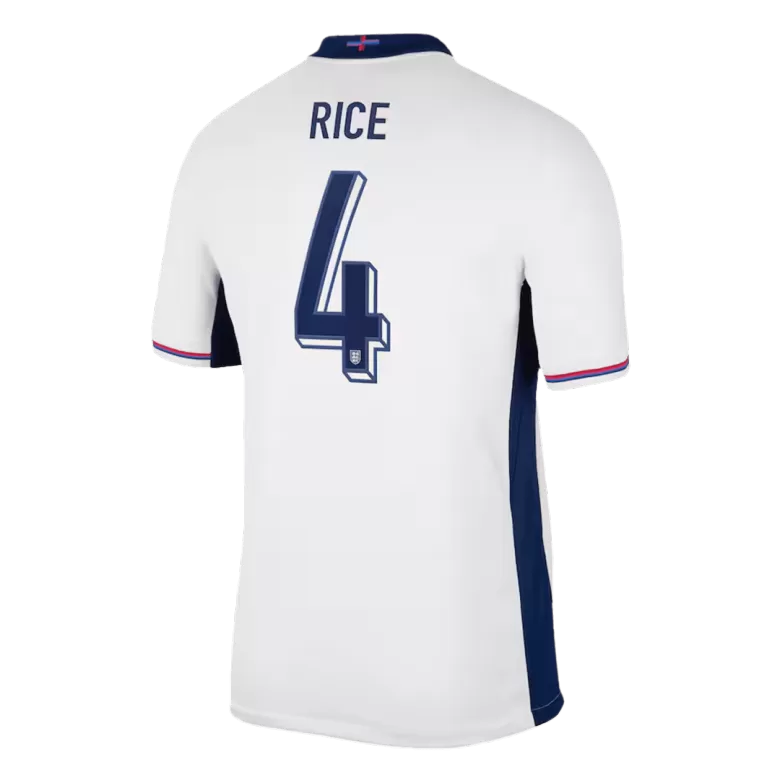 Men's RICE #4 England Home Soccer Jersey Shirt EURO 2024 - Fan Version - Pro Jersey Shop