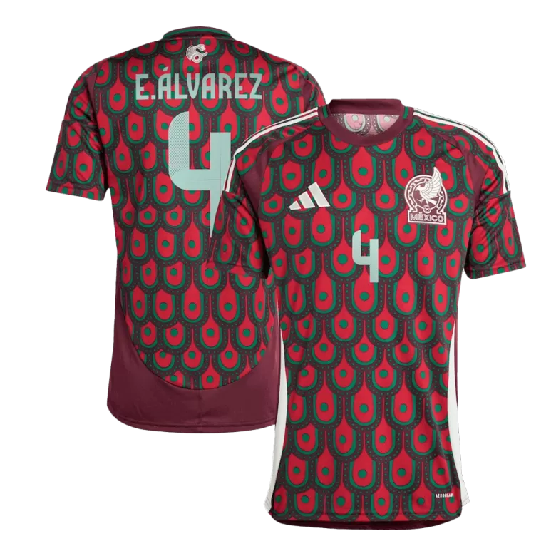 Men's E.ÁLVAREZ #4 Mexico Home Soccer Jersey Shirt COPA AMÉRICA 2024 - Fan Version - Pro Jersey Shop