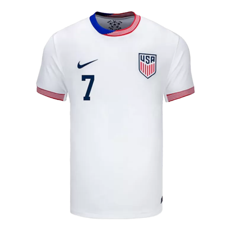 Men's REYNA #7 USA Home Soccer Jersey Shirt COPA AMÉRICA 2024 - Fan Version - Pro Jersey Shop