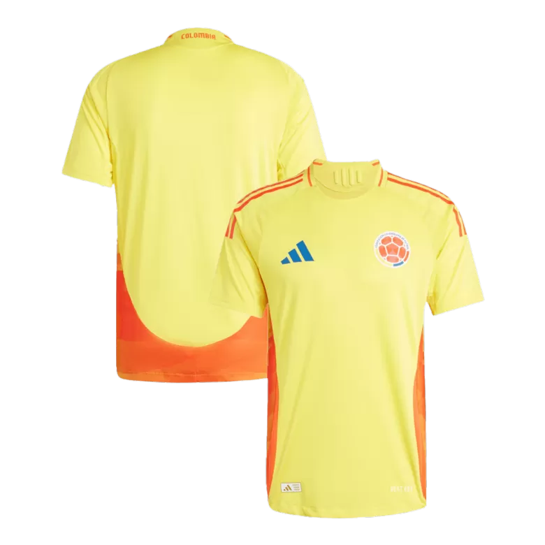 Men's Authentic Colombia Home Soccer Jersey Shirt COPA AMÉRICA 2024 - Player Version - Pro Jersey Shop