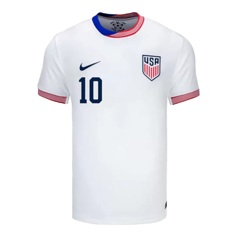 Men's PULISIC #10 USA Home Soccer Jersey Shirt COPA AMÉRICA 2024 - Fan Version - Pro Jersey Shop