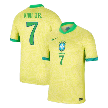 Premium Quality Men's VINI JR. #7 Brazil Home Soccer Jersey Shirt COPA AMÉRICA 2024 - Fan Version - Pro Jersey Shop