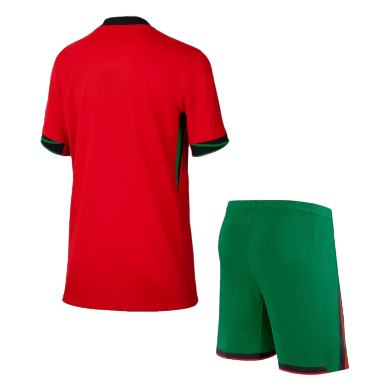Kids Portugal Home Soccer Jersey Kit (Jersey+Shorts) EURO 2024 - Pro Jersey Shop