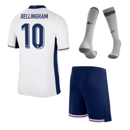 Kids BELLINGHAM #10 England Home Soccer Jersey Kit (Jersey+Shorts+Sockes) Euro 2024 - Pro Jersey Shop